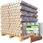 Energie Kienbacher Premium Nestro Hartholz-Briketts – Buche und/oder Eiche, runde Öko-Briketts ohne Zugloch (400 kg bis 1000 kg Großgebinde)