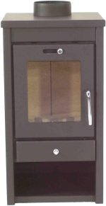 Generisch 7 kW Kaminofen – Kompakter, freistehender Holzofen – Mit großem Sichtfenster & Holzfach – Schwarz – Ideal für Werkstatt, Hütte & Wohnbereich - Image 4