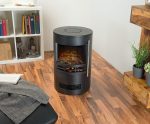 Carlo Milano „Mojave“ (NX8201) Elektro-Kamin – 2000 W – Realistischer 3D-Flammeneffekt – Mit Thermostat & 2 Heizstufen – Modernes rundes Design – Sicher & Sauber - Image 9