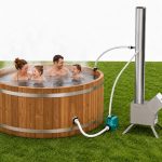 ECOPOOLTECH Pellet-Poolheizer – Effizientes, holzbefeuertes Outdoor-Heizsystem – Mit korrosionsbeständiger Titan-Heizspirale – Ideal für Hot Tubs, Whirlpools & kleine Pools – Inklusive Umwälzpumpe
