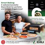 GIU Falò Elektro-Pizzaofen – 450°C Profi-Heißluftofen – „Pizzaiolo Set“ inklusive Zubehör – FusionHeat-Technologie – Neapolitanische Pizza in 2 Minuten – Mit Pyrolyse-Selbstreinigung - Image 2