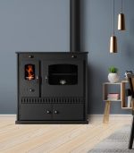 Prometey Perfect Eco Kaminofen – 7 kW – Mit Backfach & Kochfeldern – Energieeffizienzklasse A+ – Autarke Heiz- & Kochlösung – Schwarz – Modernes Design - Image 4