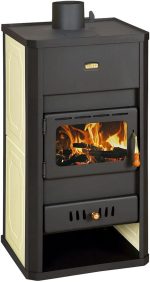 Prity S3 W13 Wasserführender Kaminofen – 18 kW – Zentralheizungs-Anschluss mit integriertem 16-Liter-Wassertaschen-Boiler – Energieeffizienzklasse A – Robuste Stahl-Konstruktion