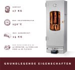 Kaiser 100 Elektro-Räucherofen – 110 cm – Hochwertige Handwerkskunst aus Edelstahl – Portabler Räucherofen mit Sichtfenster – Inklusive umfangreichem Zubehör-Set – Ideal für Fisch, Fleisch & Käse - Image 2