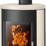 Justus Austin 5 Kaminofen – 5 kW – Exklusiver Naturstein-Kamin in Black Limestone – 24h Dauerbetrieb – Energieeffizient – Zeitloses Design für bis zu 88 m³