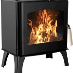 Sannover Dita Kaminofen – 11,8 kW – Kompakter Design-Kamin – Energieeffizienzklasse A+ – Schamott-Brennkammer – Für Scheitholz bis 52 cm – Ecodesign 2022