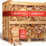 Kaminholz Breuer Premium Buchen-Brennholz – 1 RM Palette – Kammergetrocknetes, sauberes & schädlingsfreies Hartholz für Kamin, Grill & Ofen (Wahlweise 25 cm oder 30 cm Scheitlänge | Inkl. Gratis Anzündholz)