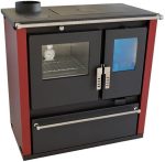 Verso CS Plus Inox Kaminofen – 7,7 kW – Küchenherd mit Backfach – Bordeaux Rot – Energieeffizienzklasse A+ – Hoher Wirkungsgrad – Autarkes Heizen & Kochen - Image 2