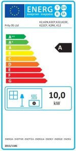 Prity K2 Kaminofen – 10 kW – Kompakter & Leistungsstarker Holzofen – Robuste Stahl-Konstruktion – Energieeffizienzklasse A – Für bis zu 154 m³ - Image 3