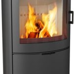 Kratki Steel AB Kaminofen – 10 kW, zylindrischer Kamin in Schwarz