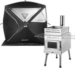 WILLOWYBE Tragbares Outdoor-Sauna-Set – Faltbares Saunazelt mit hocheffizientem Holzofen