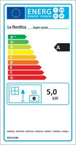 La Nordica Super Junior Kaminofen – 5 kW – Kompakter Guss-Heizofen – Mit Kochplatte – Energieeffizienzklasse A – Für bis zu 143 m³ – Platzsparend - Image 3