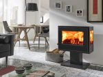 PANADERO Atlantic Trivision Ecodesign Kaminofen – 6,7 kW, Panoramablick, Schwarz - Image 2