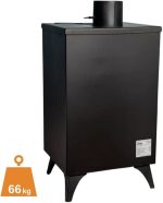 BALKAN ENERGY K1 R Holz- & Kohleofen – 9 kW, Graphitschwarz, Energieeffizienzklasse A - Image 4