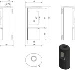 Kratki Koza AB freistehender Stahl-Kaminofen – 8 kW, Zylinder-Design, Energieeffizienzklasse A - Image 8