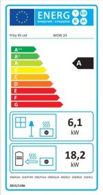 Prity WD W24 D Wasserführender Kaminofen – 24,3 kW – Mit Zentralheizungs-Anschluss – 18,2 kW wasserseitig – Cremeweiße Seitenteile – Großes Sichtfenster - Image 2