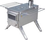 Winnerwell Nomad Medium – Kompakter Camping-Zeltofen aus hochwertigem Edelstahl – Portabler Holzofen für Zelte, Teepees & Yurten – Inklusive 7 kW Heizleistung & Kochfunktion
