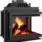 KRATKI Simple 8kW Eck-Kamineinsatz – Moderner Kamin mit beidseitiger Verglasung (BS) – Energieeffizienzklasse A – EcoDesign-konform – Hocheffiziente Verbrennung für offene Wohnkonzepte