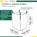dm-folien Holz-Big Bag (10er Set) – 100 x 100 x 160 cm | 1.000 kg Traglast | Robuste Big Packs für Brennholz mit Netzgewebe & Sternboden | Stabil & Wiederverwendbar - Image 3
