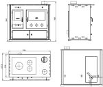 Prometey Practik Lux Holzofen – 9,5 kW – Mit Backofen (links) & Kochfeld – Beige – Autarke Heiz- & Kochlösung für Haus & Ferienhaus - Image 7