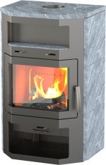 Thermia Bali Max Freistehender Kaminofen – Naturstein Grau, 8,5 kW - Image 3