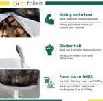 dm-folien Holz-Big Bag (10er Set) – 100 x 100 x 160 cm | 1.000 kg Traglast | Robuste Big Packs für Brennholz mit Netzgewebe & Sternboden | Stabil & Wiederverwendbar - Image 4