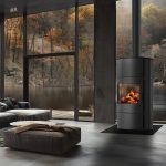 KRATKI KOZA/AB/S/2/ROLLO/W Kaminofen – 10 kW – Moderner Design-Kamin mit Panoramasicht – Energieeffizienzklasse A – Mit TERMOTEC-Speichertechnologie – Für Passivhäuser geeignet - Image 2