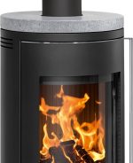 Justus Faro 2.0 Holz- & Kohleofen – 6 kW, Speckstein-Abdeckplatte, Modernes, freistehendes Design - Image 2