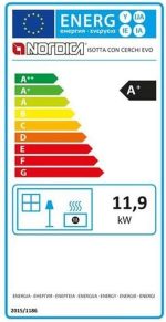 La Nordica Isotta con cerchi EVO Kaminofen – 11,9 kW – Massiver Guss-Kamin mit Kochplatte – Energieeffizienzklasse A+ – Hocheffiziente Verbrennung – Rustikales Design - Image 2