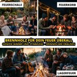 Buchen-Brennholz (300 kg) – Kammergetrocknetes Hartholz – Scheitlänge 25 cm – 10er-Set à 30 kg – Perfekt für Grill, Pizzaofen, Smoker & Kamin - Image 6