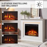 BALDERIA Finn Elektrokamin mit Kaminsims – 2000W – 3D-Flammeneffekt & 13-farbige Ambientebeleuchtung – Inkl. Fernbedienung - Image 3