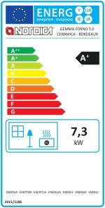 La Nordica Gemma Forno Holzofen – 6,5 kW, Burgunderrot - Image 7