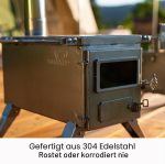 Winnerwell Nomad Medium – Kompakter Camping-Zeltofen aus hochwertigem Edelstahl – Portabler Holzofen für Zelte, Teepees & Yurten – Inklusive 7 kW Heizleistung & Kochfunktion - Image 7