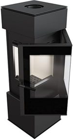 KRATKI Thor Kaminofen – 8 kW – Moderner Design-Kamin mit Panoramablick – Energieeffizient – Acumotte-Speichertechnik – Für Eck-Installation geeignet - Image 3
