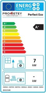 Prometey Perfect Eco Kaminofen – 7 kW – Mit Backfach & Kochfeldern – Energieeffizienzklasse A+ – Autarke Heiz- & Kochlösung – Schwarz – Modernes Design - Image 5