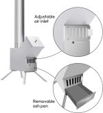 ECOPOOLTECH Pellet-Poolheizer – Effizientes, holzbefeuertes Outdoor-Heizsystem – Mit korrosionsbeständiger Titan-Heizspirale – Ideal für Hot Tubs, Whirlpools & kleine Pools – Inklusive Umwälzpumpe - Image 4
