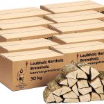 Neandertaler Feuer Eschen-Brennholz 300 kg – 25 cm ofenfertiges Hartholz für Kamin, Grill, Pizzaofen & Feuerschale (10 x 30 kg Kartons)