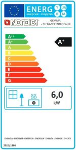 La Nordica Gemma Elegance Kaminofen – 6 kW – Kompakter Design-Kamin mit edler Majolika-Verkleidung – Bordeaux – Hocheffizient & emissionsarm - Image 5