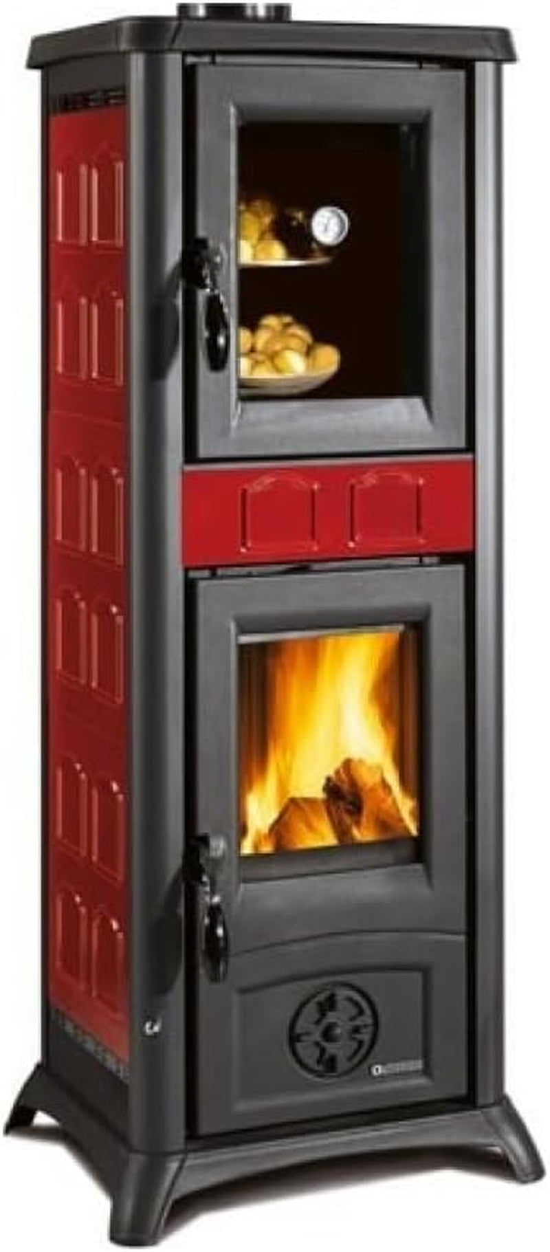 6c5aad10ca35b378570fd1cae32323f5.jpg La Nordica Gemma Forno Holzofen – 6,5 kW, Burgunderrot - Image 1