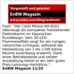 Carlo Milano „Mojave“ (NX8201) Elektro-Kamin – 2000 W – Realistischer 3D-Flammeneffekt – Mit Thermostat & 2 Heizstufen – Modernes rundes Design – Sicher & Sauber - Image 7