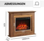 BALDERIA Finn Elektrokamin mit Kaminsims – 2000W – 3D-Flammeneffekt & 13-farbige Ambientebeleuchtung – Inkl. Fernbedienung - Image 10