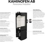 Kratki AB 2 (KOZA/AB/S/2) Kaminofen – 10 kW – Modernes ovales Design – Schwarz – Mit TERMOTEC-Speicher – Externe Luftzufuhr – Hocheffizient - Image 8