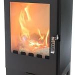 Verso Ina L Freistehender Kaminofen – 7,5 kW – Effizienter Holzofen in elegantem Schwarz – Ideal für Räume bis 120 m³ – Umweltfreundliche Verbrennung – Robustes Design