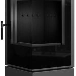 KRATKI Thor Kaminofen – 8 kW – Moderner Design-Kamin mit Eck-Panoramasicht – Energieeffizienzklasse A+ – Acumotte-Speichertechnik – Ideal für Eck-Installationen