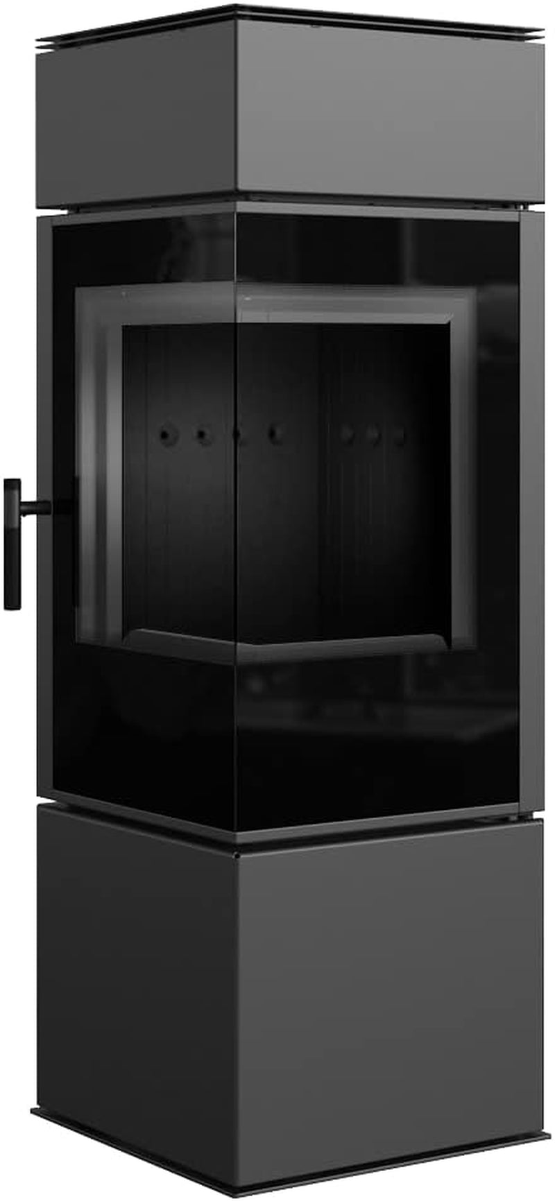 74af97908fe138c157050e8ce9b9635f.jpg KRATKI Thor Kaminofen – 8 kW – Moderner Design-Kamin mit Eck-Panoramasicht – Energieeffizienzklasse A+ – Acumotte-Speichertechnik – Ideal für Eck-Installationen - Image 1