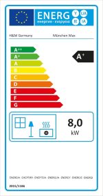 H&M Germany Munich Max Kaminofen – 8 kW – Moderner Speicherofen mit Speckstein-Verkleidung – Energieeffizienzklasse A+ – Dauerbrand-fähig – Für bis zu 200 m² - Image 7