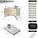 XCMAN Camping-Holzofen – Kompakter Edelstahl-Zeltofen für Backpacker – Faltbar & Transportabel – Inklusive 7-teiligem Schornstein & Seitenablagen – Ideal für Wintercamping, Eisfischen & Outdoor-Abenteuer - Image 2