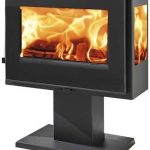 PANADERO Atlantic Trivision Ecodesign Kaminofen – 6,7 kW, Panoramablick, Schwarz