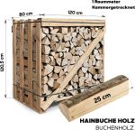 Hartholz-Brennholz – Kammergetrocknete Hainbuche & Buche – Scheitlänge 25 cm – Auf Palette – Perfekt für Kamin, Pizzaofen, Grill & Smoker - Image 2