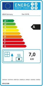 H&M Germany EVO 3.0 XL Kaminofen – 7 kW – Moderner Rundkamin in Schwarz – Panorama-Sichtfenster – Energieeffizienzklasse A – Integriertes Holzfach – Optionale Wärmespeicherung - Image 7